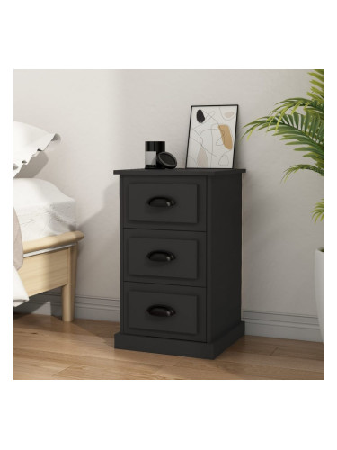 Sonata H Нощно шкафче, черно, 39x39x67 см, инженерно дърво