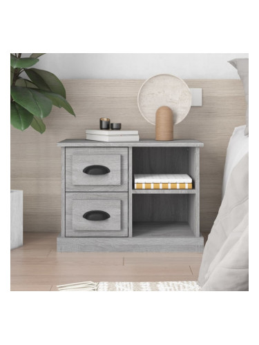 Sonata H Нощно шкафче, сив сонома, 60x35,5x45 см