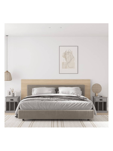 Sonata H Нощни шкафчета, 2 бр, сив сонома, 43x36x50 см