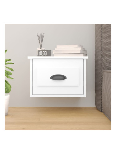 Sonata H Нощно шкафче за стенен монтаж, бяло, 41,5x36x28 см