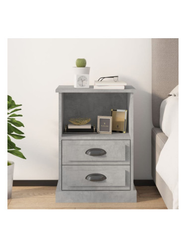 Sonata H Нощно шкафче, бетонно сиво, 43x36x60 см
