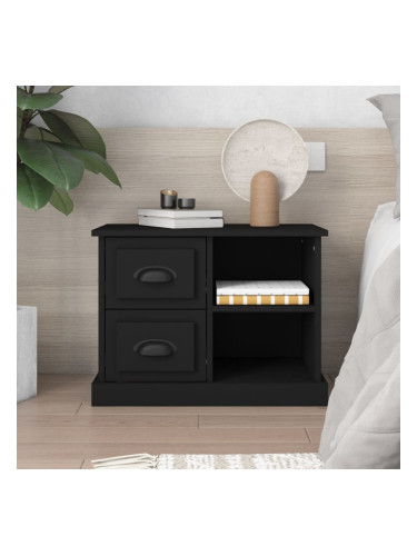 Sonata H Нощно шкафче, черно, 60x35,5x45 см