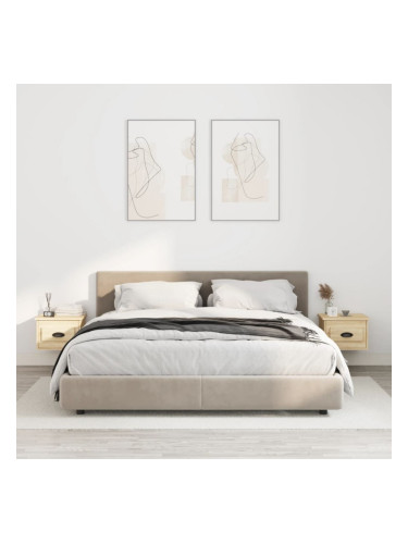 Sonata H Нощни шкафчета за стенен монтаж 2 бр сонома дъб 41,5x36x28 см