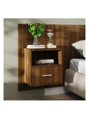 Sonata H Нощно шкафче за стенен монтаж, кафяв дъб
