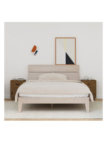 Sonata H Нощни шкафчета, 2 бр, меденокафяви, 40x34x55 см, бор масив