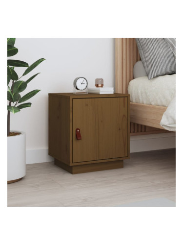 Sonata H Нощно шкафче, меденокафяво, 40x34x45 см, борово дърво масив