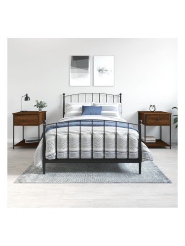 Sonata H Нощни масички, 2 бр, кафяв дъб, 44x45x58 см, инженерно дърво