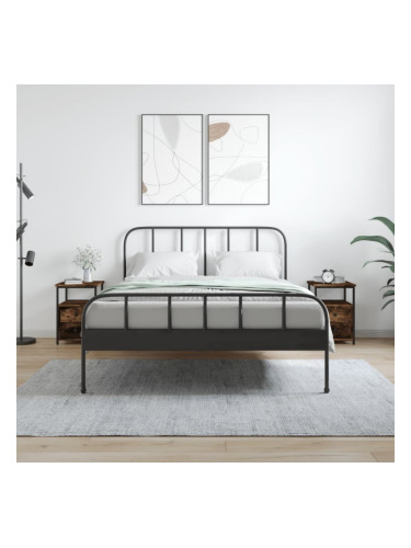 Sonata H Нощни шкафчета 2 бр опушен дъб 34x35,5x50 см инженерно дърво