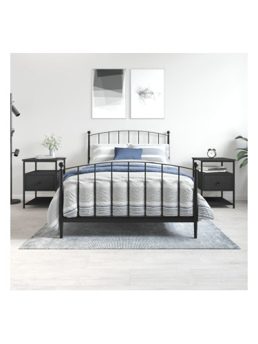 Sonata H Нощни шкафчета 2 бр черни 40x42x56 см инженерно дърво