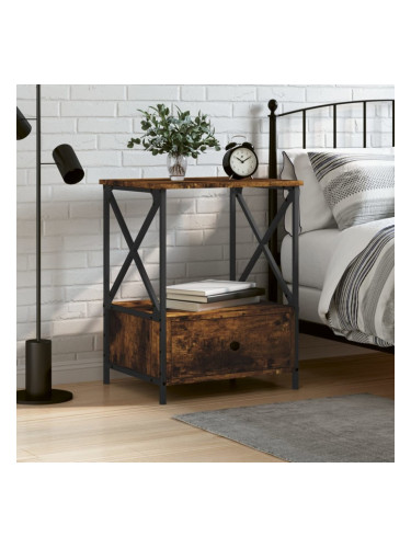 Sonata H Нощна масичка, опушен дъб, 50x41x65 см, инженерно дърво