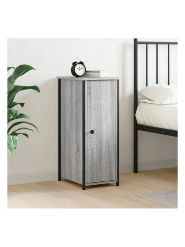 Sonata H Нощно шкафче, сив сонома, 32x42x80 см, инженерно дърво