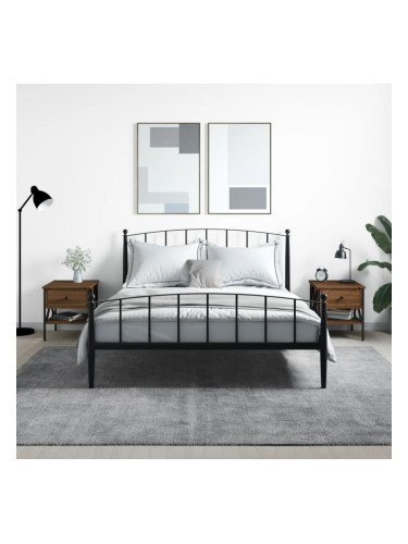 Sonata H Нощни масички, 2 бр, кафяв дъб, 40x42x45 см, инженерно дърво