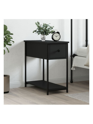 Sonata H Нощно шкафче, черно, 30x60x60 см, инженерно дърво