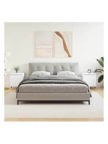 Sonata H Нощни шкафчета 2 бр бели 40x30x50 см инженерно дърво