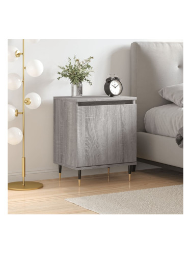 Sonata H Нощно шкафче, сив сонома, 40x30x50 см, инженерно дърво