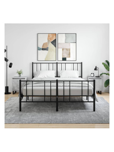 Sonata H Нощни шкафчета 2 бр бетонно сиво 40x30x50 см инженерно дърво