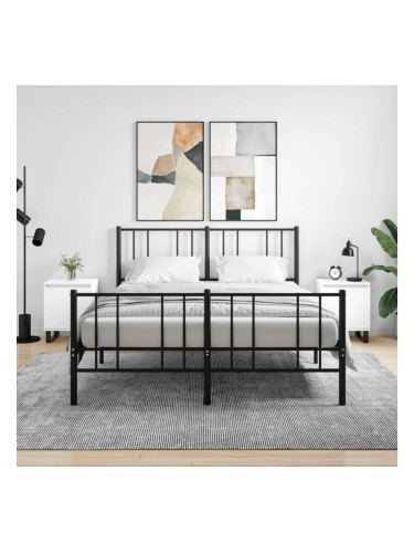 Sonata H Нощни шкафчета 2 бр бели 40x30x50 см инженерно дърво