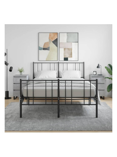 Sonata H Нощни шкафчета 2 бр бетонно сив 40x35x69 см инженерна дървесина