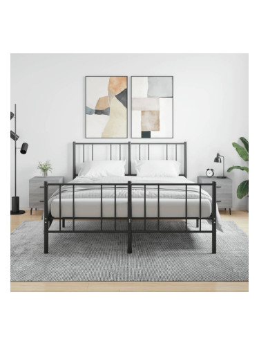 Sonata H Нощни шкафчета 2 бр сив сонома 40x35x47,5 см инженерно дърво