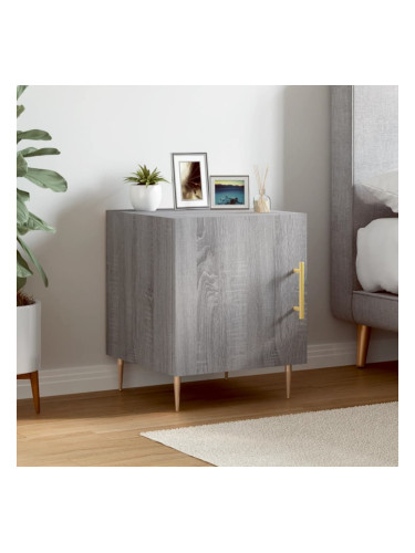 Sonata H Нощно шкафче, сив сонома, 40x40x50 см, инженерно дърво