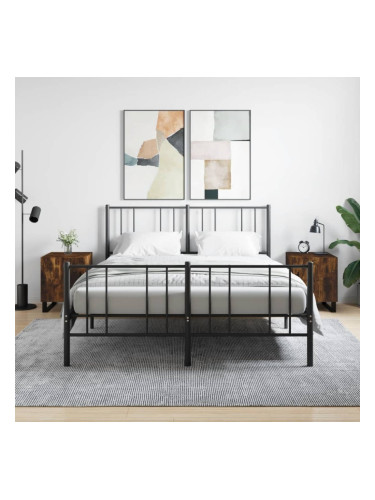 Sonata H Нощни шкафчета 2 бр опушен дъб 40x40x50 см инженерно дърво