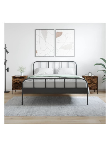 Sonata H Нощни шкафчета 2 бр опушен дъб 40x42x50 см инженерно дърво