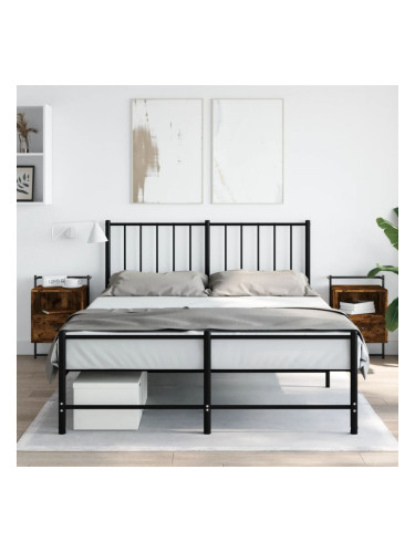 Sonata H Нощно шкафче стенно 2 бр опушен дъб 40x30x61 см инженерно дърво