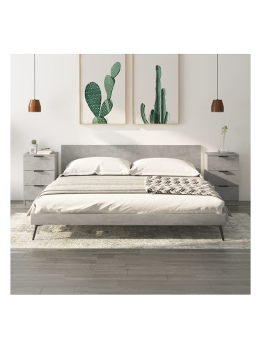 Sonata H Нощни шкафчета, 2 бр, бетонно сиво, 40x36x65 см