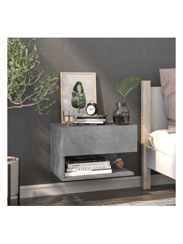 Sonata H Нощно шкафче за стенен монтаж, бетонно сиво