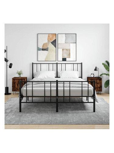 Sonata H Нощни шкафчета, 2 бр, опушен дъб, 40x35x50 см, инженерно дърво