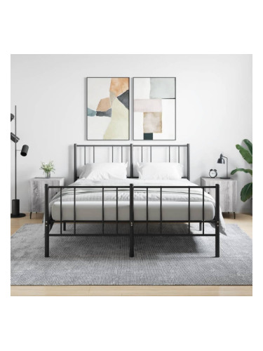 Sonata H Нощни шкафчета, 2 бр, сив сонома, 40x40x50 см, инженерно дърво