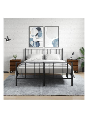 Sonata H Нощни шкафчета 2 бр кафяв дъб 40x35x50 см инженерно дърво