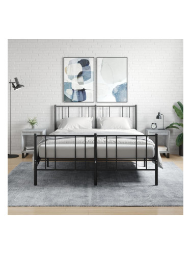 Sonata H Нощни шкафчета 2 бр бетонно сив 40x35x50 см инженерна дървесина