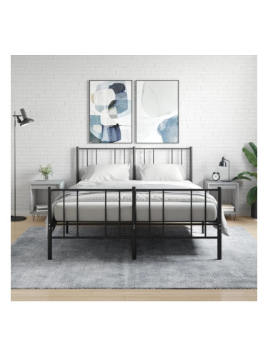 Sonata H Нощни шкафчета 2 бр сив сонома 40x35x50 см инженерно дърво