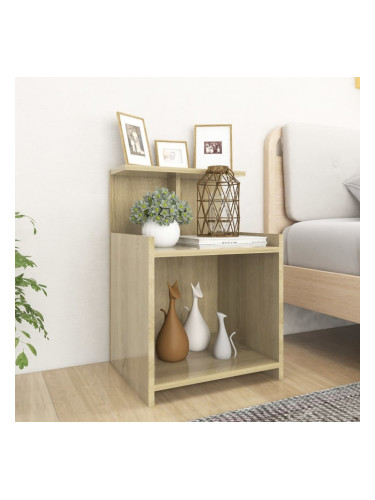 Sonata H Нощни шкафчета, 2 бр, дъб сонома, 40x35x60 см, инженерно дърво