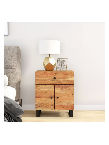Sonata H Нощно шкафче 50x33x60 см масивна акация и инженерно дърво