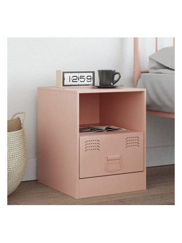 Sonata H Нощно шкафче, розово, 34,5x39x44 см, стомана