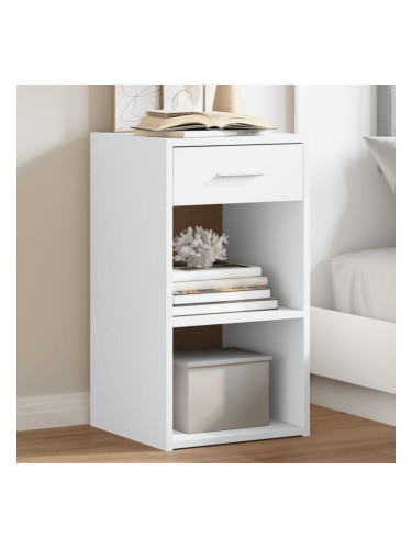 Sonata H Нощни шкафчета, 2 бр, бели, 35x34x65 см, инженерно дърво