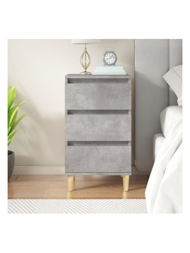 Sonata H Нощно шкафче, бетонно сиво, 40x35x70 см, инженерно дърво