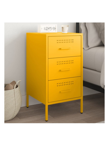 Sonata H Нощно шкафче, горчица жълто, 36x39x68 см, стомана