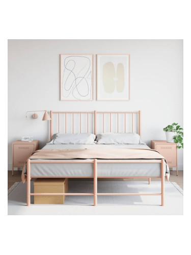 Sonata H Нощни шкафчета, 2 бр, розови, 36x39x50,5 см, стомана