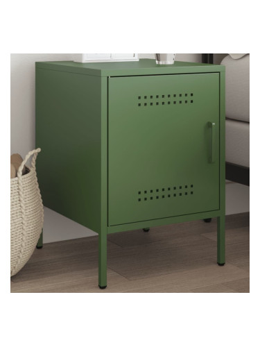 Sonata H Нощно шкафче, маслиненозелено, 36x39x50,5 см, стомана