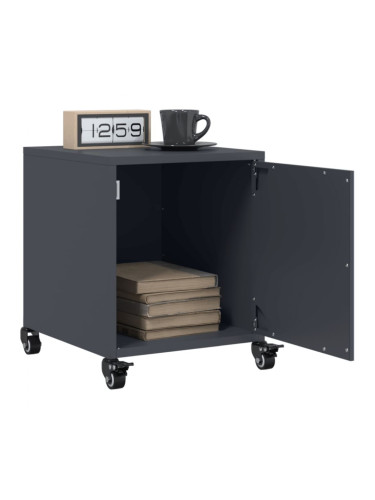 Sonata H Нощни шкафчета, 2 бр, антрацит, 36x39x43,5 см, стомана