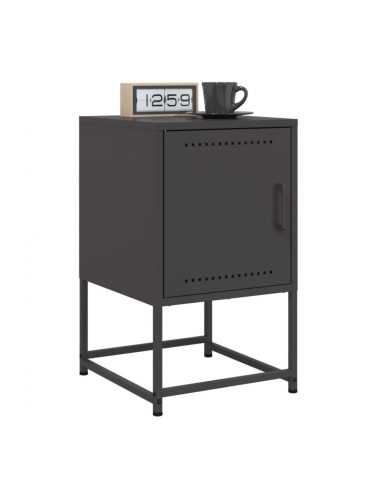 Sonata H Нощни шкафчета 2 бр черен 36x39x60,5 см стомана