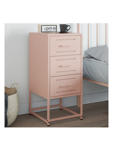 Sonata H Нощно шкафче, розово, 36x39x78 см, стомана