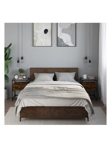 Sonata H Нощни шкафчета 2 бр опушен дъб 40x40x55 см инженерно дърво