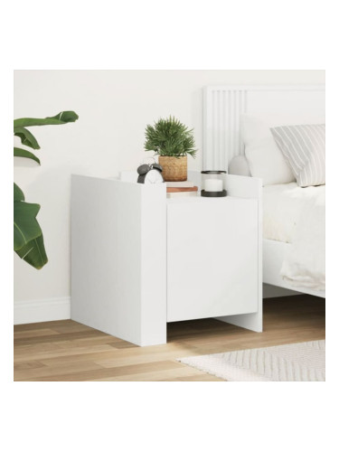 Sonata H Нощно шкафче, бяло, 45x50x50 см, инженерно дърво