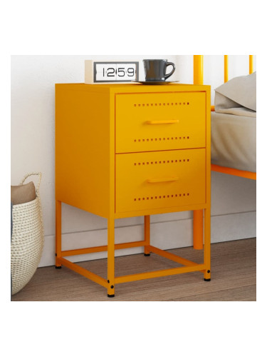 Sonata H Нощно шкафче, горчица жълто, 36x39x60,5 см, стомана