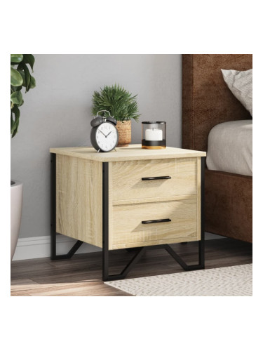 Sonata H Нощни шкафчета, 2 бр, дъб сонома, 40x41x40 см, инженерно дърво