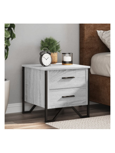 Sonata H Нощни шкафчета, 2 бр, сив сонома, 40x41x40 см, инженерно дърво